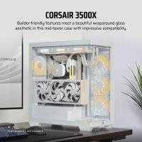 Corsair 3500X - Mid tower - E-ATX - Seitenteil mit Fenster (gehärtetes Glas)