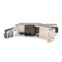 DIGITUS CAT 6A Feldstecker abwinkelbar,  STP mit Staubschutzkappe, Knickschutz