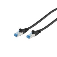 ShiverPeaks 75713-S, 3 m, Cat6a, Schwarz, RJ-45, S/FTP (S-STP), RJ-45