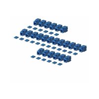 StarTech.com Cat6 Keystone Jack Modul, 24er-Pack RJ45 Ethernet Keystone Buchse, UTP Cat6 Wandbuchse, 180 Grad, werkzeuglos, Blau, Flach, Blau, RJ-45, Buchse, Buchse, 10GBase-T