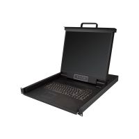 StarTech.com StarTech Rack KVM Konsole - US Tastatur(QWERTY), Ein Port VGA KVM mit 19" LCD Monitor - 1HE LCD KVM Konsolenschublade mit Kabeln - USB Unterstützung - 50.000 MTBF (RKCONS1901)