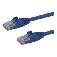 StarTech.com 15m CAT6 Ethernet Cable, 10 Gigabit Snagless RJ45 650MHz 100W PoE Patch Cord, CAT 6 10GbE UTP Network Cable w/Strain Relief, Blue, Wiring is UL Certified/TIA - Category 6 - 24AWG (N6PATC15MBL)