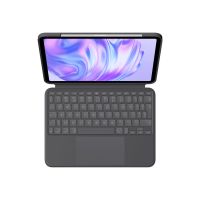 Logitech Combo Touch - Tastatur und Foliohülle - mit Trackpad - hinterleuchtet - Apple Smart connector - QWERTY - GB - Graphite - für Apple 11-inch iPad Pro (M4)