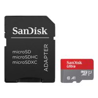 SanDisk SDSQUAB-128G-GN6MT, 128 GB, MicroSDXC, Klasse 10, 140 MB/s, Class 1 (U1), Grau, Rot