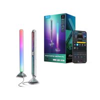 Govee Gaming Light Bars Pro, Intelligente Wandleuchte, Wi-Fi/Bluetooth, Silber, 24 W, Android, iOS, G