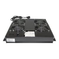 Intellinet 4-Fan Ventilation Unit for 19" Racks, Roof Mount, with Thermostat, Black - Rack-Lüftereinsatz - mit 4 Lüfter, Thermostat - Wechselstrom 220/240 V - Schwarz, RAL 9005 - 48.3 cm (19")
