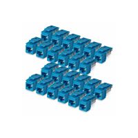 StarTech.com Cat6 Keystone Jack Modul, 24er-Pack RJ45 Ethernet Keystone Buchse, UTP Cat6 Wandbuchse, 90 Grad 110 Punch Down Buchse, Blau, Abgewinkelt, Blau, RJ-45, Buchse, Buchse, 10GBase-T