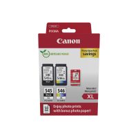 Canon PG-545 XL/CL-546XL Photo Value Pack - Glänzend - 2er-Pack - Hohe Ergiebigkeit - Schwarz, Farbe (Cyan, Magenta, Gelb)