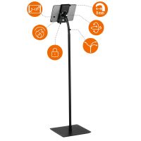 Durable Tought Floor, Tablet-Ständer, Schwarz, Metall, Kunststoff, 17,8 cm (7"), 33 cm (13"), 1 kg