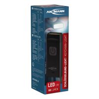 Ansmann Schlüsselbund-Licht KL80R, Schlüsselanhänger-Blinklicht, Schwarz, Aluminium, Tasten, IPX3, COB LED