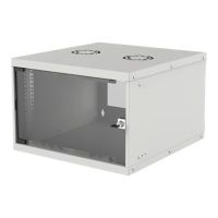 Intellinet Network Cabinet, Wall Mount (Basic), 6U, Usable Depth 500mm/Width 485mm, Grey, Flatpack, Max 50kg, Glass Door, 19", Parts for wall installation (eg screws and rawl plugs)