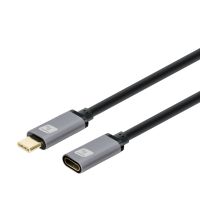 Techly ICOC MUSB322-CMF-010, 1 m, USB C, USB C, USB 3.2 Gen 2 (3.1 Gen 2), 10 Gbit/s, Schwarz, Grau
