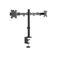 Vision VFM-DPD Monitor Desk Post - Befestigungskit - für 2 LCD-Displays - Stahl - Schwarz - Bildschirmgröße: 33-68.6 cm (13"-27")