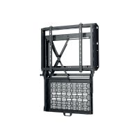B-TECH BT7885 - Befestigungskit (Wandmontage) - für Flachbildschirm - mit absenkbarer AV-Lagerablage - verriegelbar - Schwarz - Bildschirmgröße: 124.5-218.4 cm (49"-86")