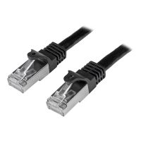 StarTech.com Startech 2m CAT6 Ethernet Cable, 10 Gigabit Shielded Snagless RJ45 100W PoE Patch Cord, CAT 6 10GbE SFTP Network Cable w/Strain Relief, Black, Wiring is UL Certified/TIA - Category 6 - 26AWG (N6SPAT2MBK)