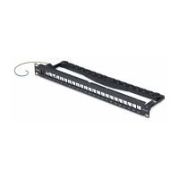 StarTech.com Startech - Leeres Keystone-Patchpanel - mit Kabelmanagementleiste, für RJ45 - geeignet für Wandmontage, Rack montierbar - CAT 6a/8 - STP/UTP - Schwarz - 1U - 48.3 cm (19")