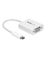 StarTech.com StarTech USB-C auf VGA Adapter - USB Typ-C zu VGA Video Konverter - Weiß - USB/VGA-Adapter - USB-C (M)