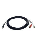 Tripp Eaton Tripp Lite Series 3.5 mm Mini Stereo to RCA Audio Y Splitter Adapter Cable (M/2xM)