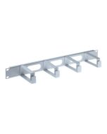 IC Intracom Intellinet Kabelmanagement für 19"-Schränke, 1 HE, 4 große Kunststoffringe, grau - Kabelführungsplatte für Schaltschrank - Grau, RAL 7035 - 1U - 48.3 cm (19")