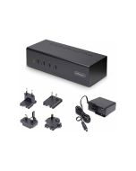 StarTech.com 4-Port Dual-Monitor DisplayPort KVM Switch, 4K 60Hz, 2x USB 5Gbps Hub Ports, 2x USB 2.0 HID Ports, Hotkey and Push-Button Switching, TAA Compliant - 3.5mm Audio, HDCP (P4DD46A2-KVM-SWITCH)