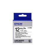 Epson LabelWorks LK-4WBW - Stark klebend - Schwarz auf Weiß - Rolle (1,2 cm x 9 m)