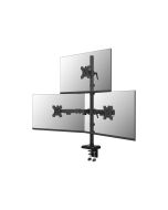 Neomounts Befestigungskit (Monitorarm, Kabeldurchführungsklemme) - Voll beweglich - für 3 Monitore - Stahl - Schwarz - Bildschirmgröße: 25.4-81.3 cm (10"-32")