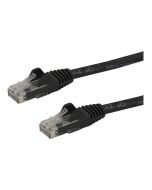 StarTech.com 15m CAT6 Ethernet Cable, 10 Gigabit Snagless RJ45 650MHz 100W PoE Patch Cord, CAT 6 10GbE UTP Network Cable w/Strain Relief, Black, Wiring is UL Certified/TIA - Category 6 - 24AWG (N6PATC15MBK)
