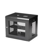 StarTech.com Startech 9HE 19 Zoll Wand Netzwerkschrank - 2 Pfosten mit Einstellbare Tiefe(15-38cm) - abschließbares Serverschrank - Belüftetes IT/AV/Studio Geräte Rack mit Fachboden und Klettband (RK9WALM)