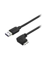 StarTech.com 2m Micro USB 3.0 Kabel - USB A zu rechts gewinkelt Micro B USB Anschlusskabel - M/M - USB 3.1 Gen 1 (5 Gbit/s)
