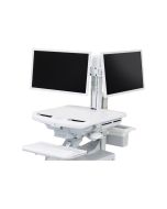 Ergotron Montagekomponente (Hubmotor, Scharnierbogen, 2 VESA-Adapter, Kabelführungskomponenten) - Seite-zu-Seite - für 2 LCD-Displays - Dual-Monitor-Kit - weiß - Bildschirmgröße: bis zu 61 cm (bis zu 24 Zoll)