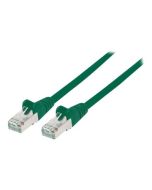 Intellinet Network Patch Cable, Cat6A, 1m, Green, Copper, S/FTP, LSOH / LSZH, PVC, RJ45, Gold Plated Contacts, Snagless, Booted, Lifetime Warranty, Polybag - Patch-Kabel (DTE)