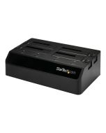 StarTech.com 4-Bay USB 3.0 SATA Festplatten Dockingstation, Extern - Speichergehäuse - 4 Schächte (SATA-600)