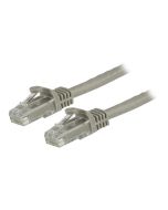 StarTech.com 15m CAT6 Ethernet Cable, 10 Gigabit Snagless RJ45 650MHz 100W PoE Patch Cord, CAT 6 10GbE UTP Network Cable w/Strain Relief, Grey, Wiring is UL Certified/TIA - Category 6 - 24AWG (N6PATC15MGR)