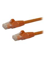 StarTech.com Startech 50cm CAT6 Ethernet Cable, 10 Gigabit Snagless RJ45 650MHz 100W PoE Patch Cord, CAT 6 10GbE UTP Network Cable w/Strain Relief, Orange, Wiring is UL Certified/TIA - Category 6 - 24AWG (N6PATC50CMOR)