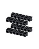 StarTech.com Cat6 Keystone Jack Modul, 24er-Pack RJ45 Ethernet Keystone Buchse, UTP Cat6 Wandbuchse, 180 Grad 110 Punch Down Buchse, Schwarz, Flach, Schwarz, RJ-45, Buchse, Buchse, 10GBase-T