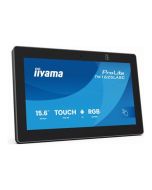 Iiyama ProLite TW1625LASC-B3PNR - Android-PC - Touchscreen-PC - 1 RK3576 / 2.2 GHz - RAM 4 GB - SSD - eMMC 32 GB - Cortex-A72 + A53 - Wi-Fi 6, Bluetooth 5.3, NFC, 1GbE - WLAN: 802.11a/b/g/n/ac/ax, Bluetooth 5.3, NFC - Android 14 - Monitor: LED 39.6 cm (15