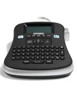 Dymo LabelManager 210D+ Beschriftungsgerät | Etikettiergerät mit QWERTZ Tastatur & großem Grafikdisplay | für D1 Etiketten in 69und 12mm Breite, QWERTZ, D1, Wärmeübertragung, 180 x 180 DPI, 12 mm/sek, Schwarz, Silber
