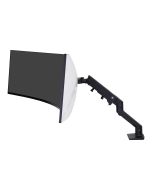 Ergotron HX Series HX Monitorarm mit HD-Gelenk, Tischhalterung (matt-schwarz), Klemme, 19,1 kg, 124,5 cm (49"), 100 x 100 mm, Höhenverstellung, Schwarz