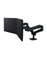 Ergotron LX Pro - Befestigungskit (Doppelarm) - modular - für 2 LCD-Displays - nebeneinander - Aluminium - Schwarz - Bildschirmgröße: bis zu 68,6 cm (bis zu 27 Zoll)