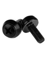StarTech.com Startech M5 x 12mm - Montageschrauben - 50er Pack - Schwarz - M5 Schrauben für Server Racks - Schrauben-Kit - Schwarz (Packung mit 50)