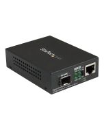 StarTech.com Startech Gigabit Ethernet LWL / Glasfaser Medienkonverter mit SFP - 1000 Mbit/s Multimode Gigabit Ethernet Medienkonverter - Medienkonverter - 1GbE - 10Base-T, 1000Base-LX, 1000Base-SX, 100Base-TX, 1000Base-T - RJ-45 / SFP (mini-GBIC)