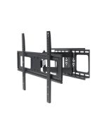 Manhattan TV & Monitor Mount, Wall, Full Motion, 1 screen, Screen Sizes: 37-65", Black, VESA 200x200 to 600x400mm, Max 50kg, LFD, Tilt & Swivel with 3 Pivots, Lifetime Warranty - Klammer - für LCD TV - stabiler Stahl - Schwarz - Bildschirmgröße: 94-177.8