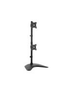 StarTech.com Startech Vertikale Dual Monitorhalterung - Heavy Duty Stahl - Für VESA Monitore bis zu 27 Zoll - Verstellbarer zweifach Moniotrständer - Aufstellung - für 2 Monitore - stabiler Stahl - Schwarz - Bildschirmgröße: 33-68.6 cm (13"-27")