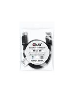 Club 3D DisplayPort 1.4 HBR3 8K60Hz Kabel Zertifiziert Stecker/Stecker 2 Meters