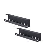StarTech.com Startech - Kabelmanagementfach - Stromleistenhalter - unter Tisch montierbar - Schwarz - 53 cm - TAA-konform (Packung mit 2)
