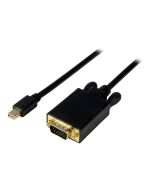 StarTech.com 1,8m Mini DisplayPort auf VGA Kabel - mDP auf VGA Adapter/ Konverter bis zu 1920x1200 - St/St - Schwarz - Adapterkabel - Mini DisplayPort (M)
