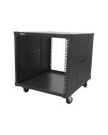 StarTech.com Startech Mobiles Server Rack mit Griffen - rollbarer Serverschrank / Netzwerschrank - 9HE - Schrank - Schwarz - 9U - 58.4 cm (23")