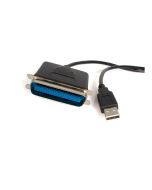 StarTech.com 1,9m USB auf Parallel Kabel - Centronics Druckerkabel/ Adpter - St/St, Schwarz, Centronics, USB A, 1,9 m, Stecker/Stecker, USB A, Centronics 36