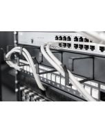DIGITUS Kabelrangierpanel mit Kabelführungsbügeln für 483 mm (19")-Schränke, 1HE