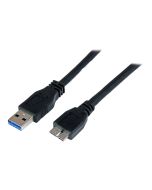 StarTech.com 1m zertifiziertes USB 3.0 SuperSpeed Kabel A auf Micro B - Schwarz - USB 3 Anschlusskabel - Stecker/Stecker - USB-Kabel - Micro-USB Typ B (M)